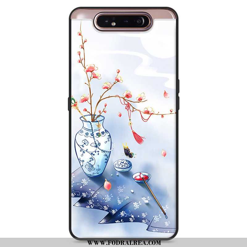 Skal Samsung Galaxy A80 Retro Mobil Telefon Konst, Fodral Samsung Galaxy A80 Mjuk Kinesisk Stil Vita