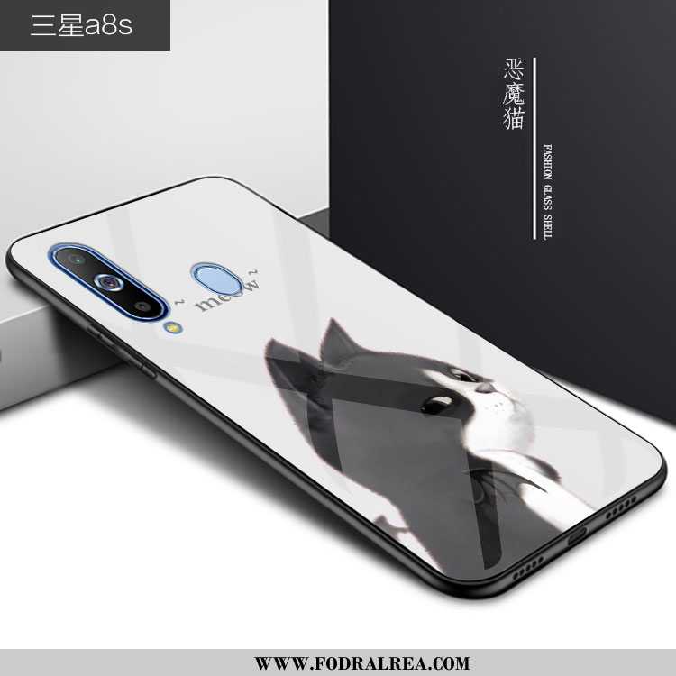 Skal Samsung Galaxy A8s Glas Fallskydd Par, Fodral Samsung Galaxy A8s Personlighet Blå