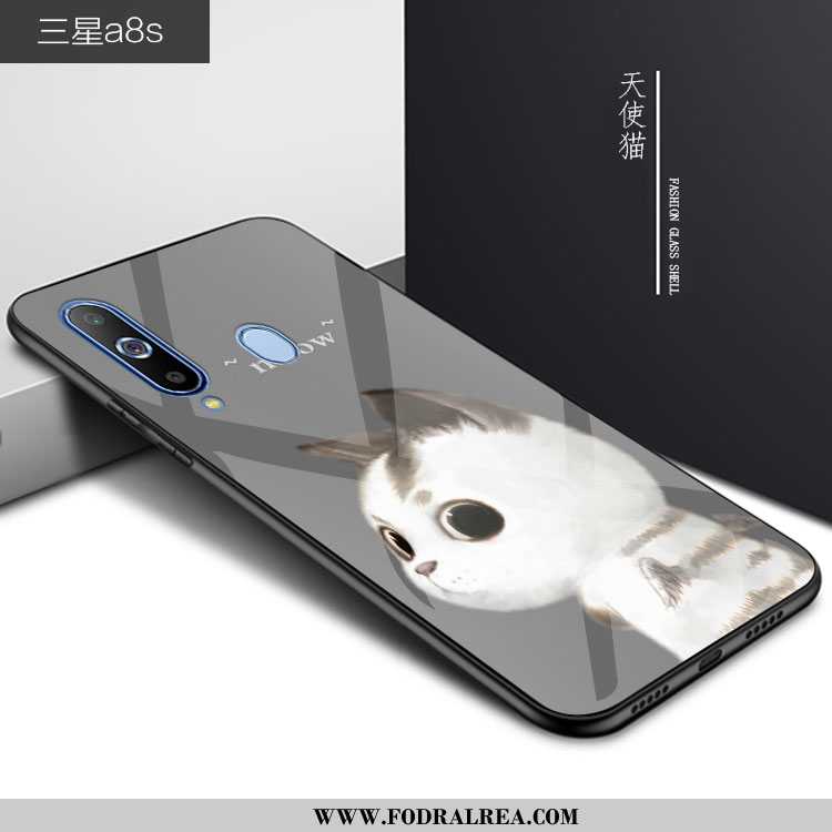 Skal Samsung Galaxy A8s Glas Fallskydd Par, Fodral Samsung Galaxy A8s Personlighet Blå