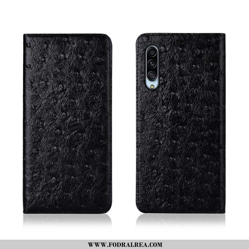 Skal Samsung Galaxy A90 5g Nubuck Silikon Mobil Telefon, Fodral Samsung Galaxy A90 5g Äkta Läder Stj