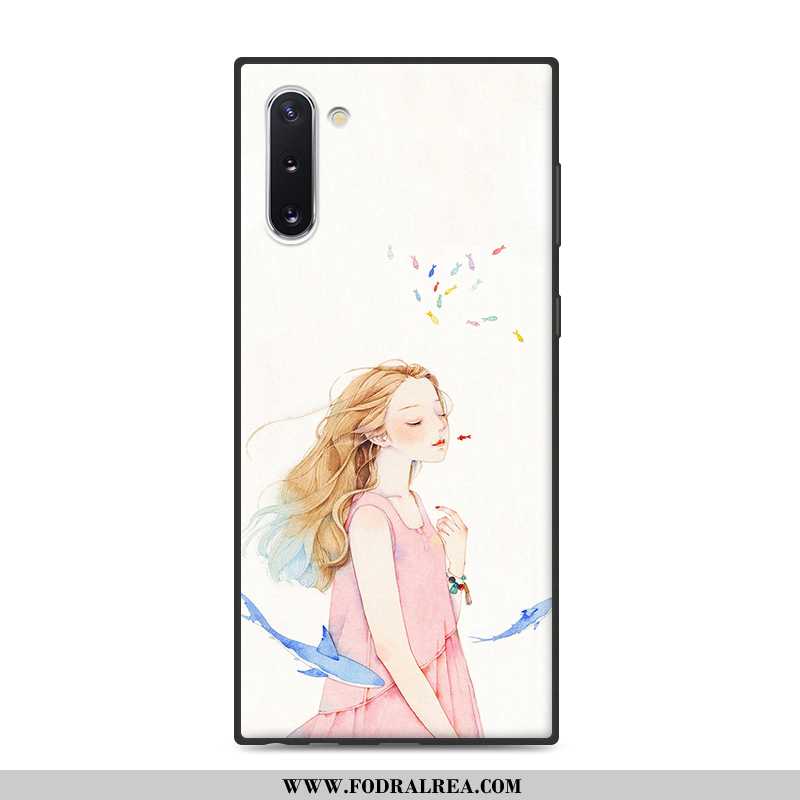 Skal Samsung Galaxy Note 10 Skydd Vind Kyla, Fodral Samsung Galaxy Note 10 Liten Konst Vita