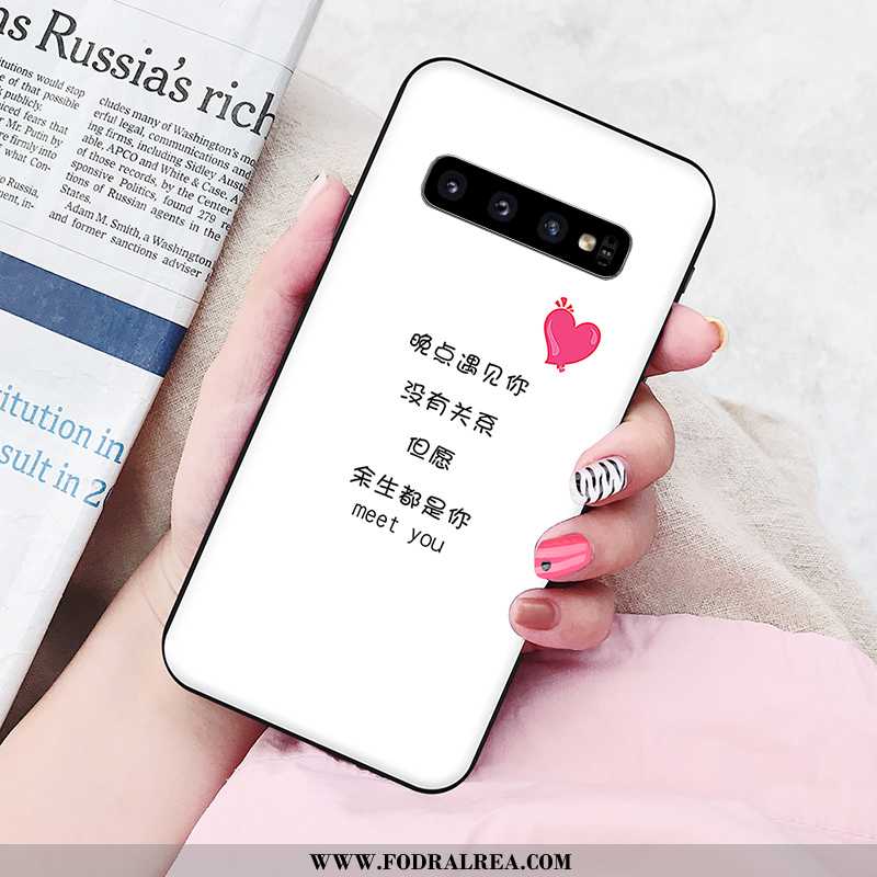 Skal Samsung Galaxy S10 Mjuk Ny Personlighet, Fodral Samsung Galaxy S10 Silikon Målade Rosa