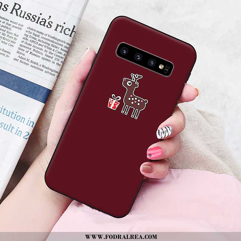 Skal Samsung Galaxy S10 Mjuk Ny Personlighet, Fodral Samsung Galaxy S10 Silikon Målade Rosa