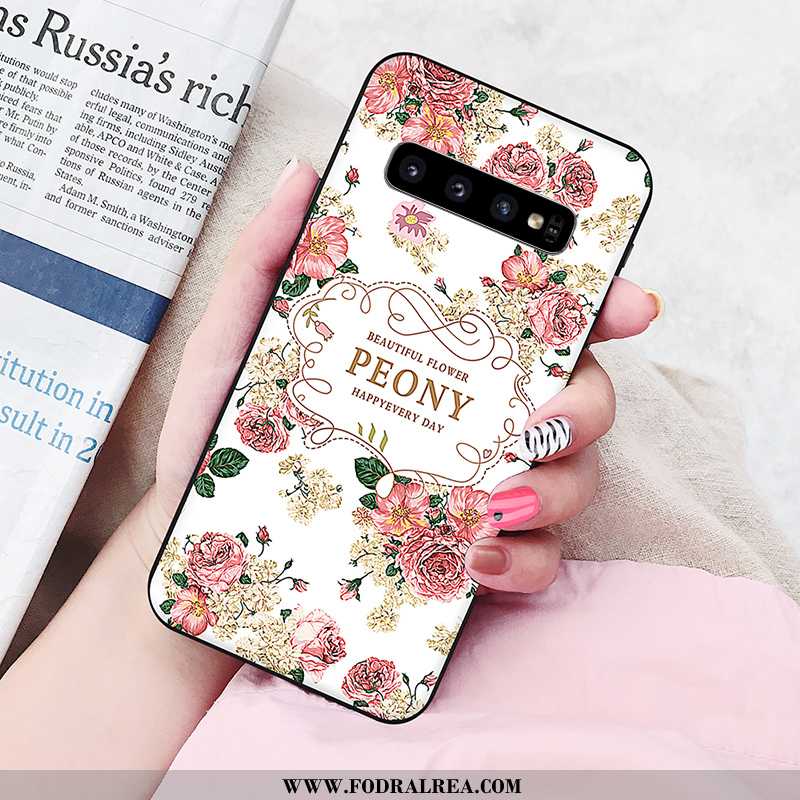 Skal Samsung Galaxy S10 Mjuk Ny Personlighet, Fodral Samsung Galaxy S10 Silikon Målade Rosa