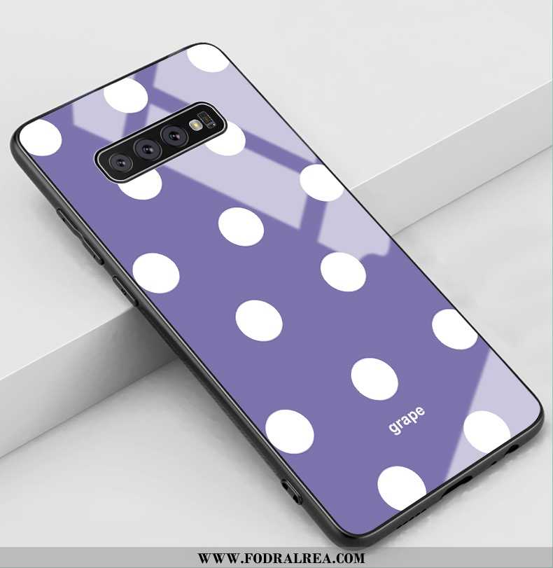 Skal Samsung Galaxy S10+ Mode Fallskydd Vind, Fodral Samsung Galaxy S10+ Silikon Spegel Lila