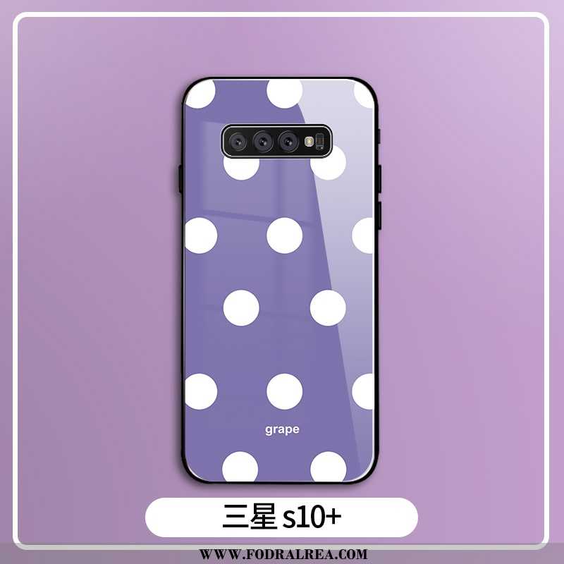 Skal Samsung Galaxy S10+ Mode Fallskydd Vind, Fodral Samsung Galaxy S10+ Silikon Spegel Lila