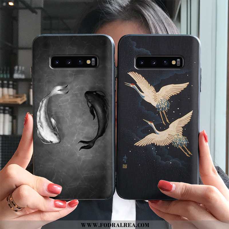 Skal Samsung Galaxy S10+ Skydd Kinesisk Stil Tranor, Fodral Samsung Galaxy S10+ Personlighet All Inc