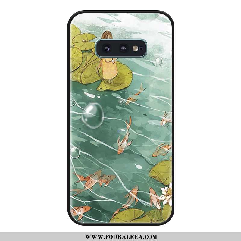 Skal Samsung Galaxy S10e Silikon Mjuk, Fodral Samsung Galaxy S10e Lättnad Grön