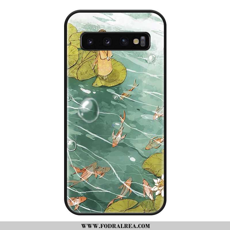 Skal Samsung Galaxy S10e Silikon Mjuk, Fodral Samsung Galaxy S10e Lättnad Grön