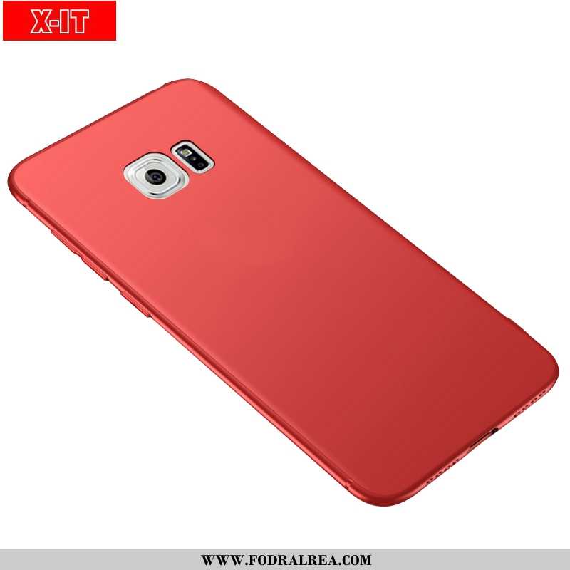 Skal Samsung Galaxy S6 Skydd Mjuk Fodral, Fodral Samsung Galaxy S6 Nubuck Mobil Telefon Röd