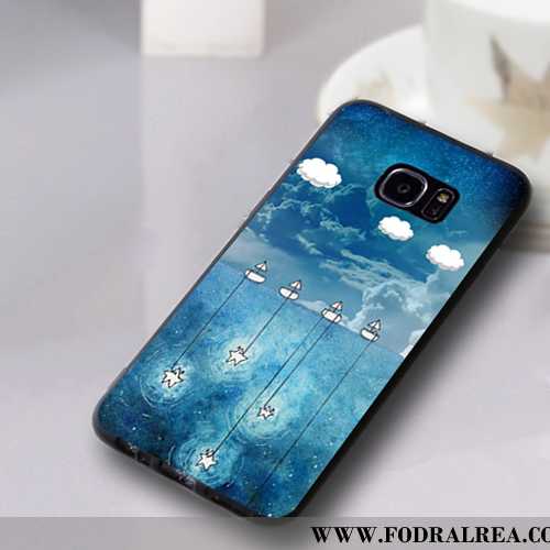 Skal Samsung Galaxy S7 Edge Mjuk Fallskydd Svart, Fodral Samsung Galaxy S7 Edge Silikon Stjärna Svar