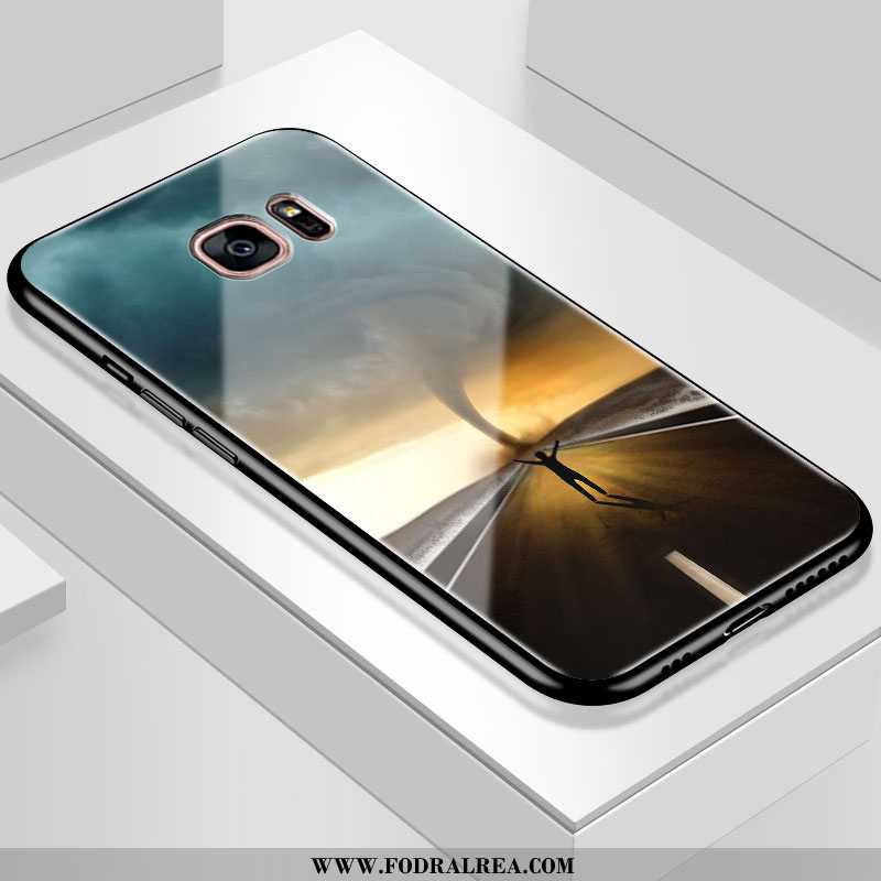 Skal Samsung Galaxy S7 Edge Mjuk Mörkblå Mobil Telefon, Fodral Samsung Galaxy S7 Edge Glas Kreativa