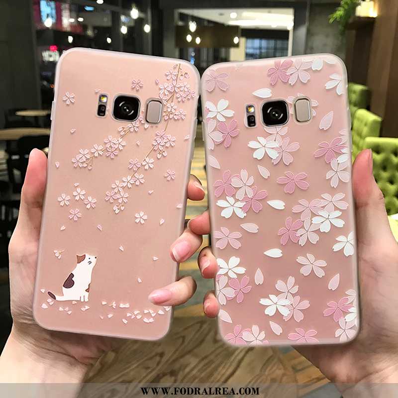 Skal Samsung Galaxy S8 Transparent Liten Stjärna, Fodral Samsung Galaxy S8 Nubuck Rosa