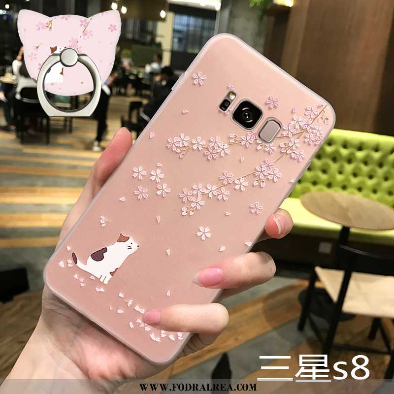 Skal Samsung Galaxy S8 Transparent Liten Stjärna, Fodral Samsung Galaxy S8 Nubuck Rosa