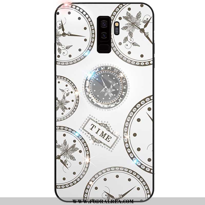 Skal Samsung Galaxy S9+ Hängsmycken Mjuk Vit, Fodral Samsung Galaxy S9+ Kreativa Med Strass Vita