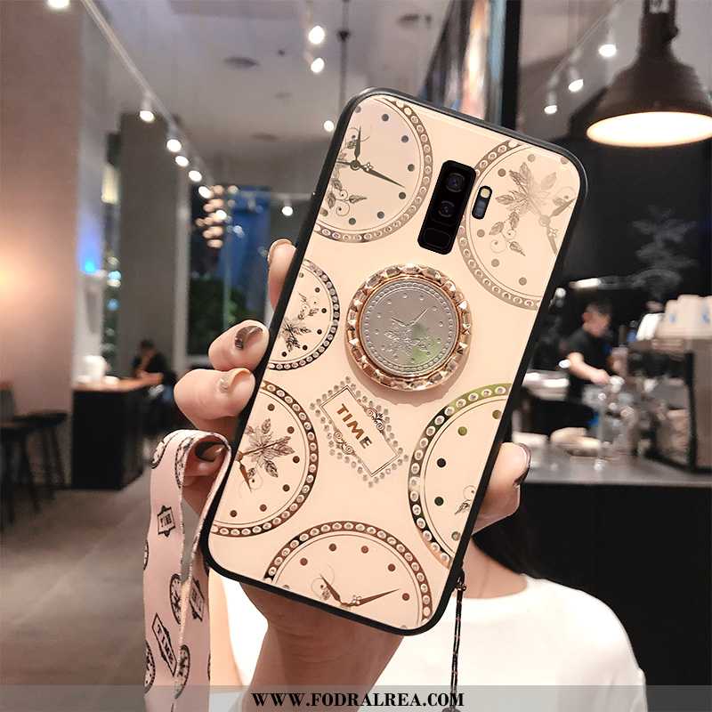 Skal Samsung Galaxy S9+ Hängsmycken Mjuk Vit, Fodral Samsung Galaxy S9+ Kreativa Med Strass Vita