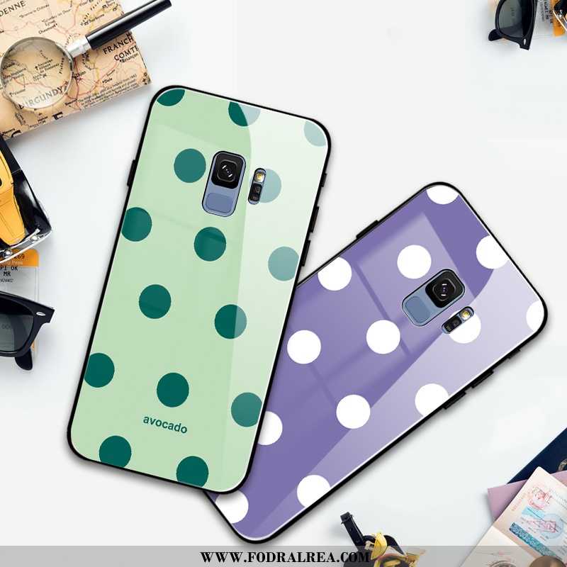 Skal Samsung Galaxy S9 Silikon Vind Stjärna, Fodral Samsung Galaxy S9 Skydd Polka Dot Grön