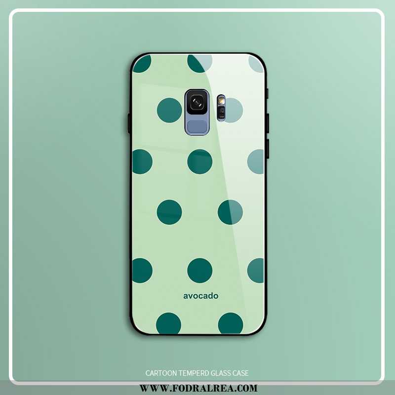 Skal Samsung Galaxy S9 Silikon Vind Stjärna, Fodral Samsung Galaxy S9 Skydd Polka Dot Grön