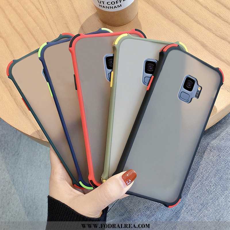 Skal Samsung Galaxy S9 Skydd Trend Mjuk, Fodral Samsung Galaxy S9 Nubuck Fallskydd Svarta