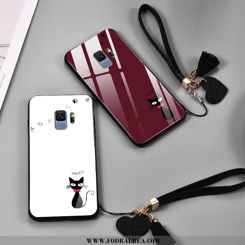 Skal Samsung Galaxy S9 Vacker Kreativa Tecknat, Fodral Samsung Galaxy S9 Trend Glas Röd