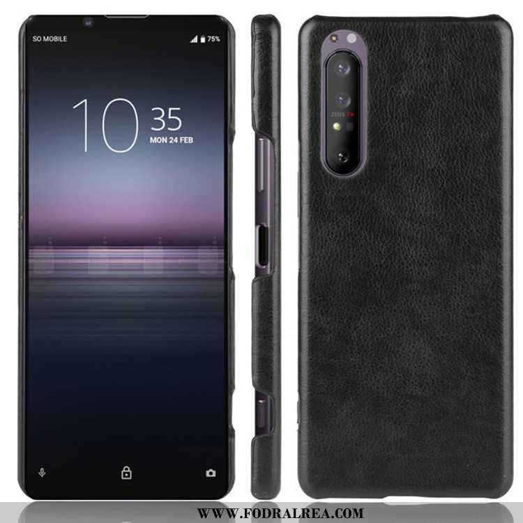 Skal Sony Xperia 1 Ii Trend Litchi Läder, Fodral Sony Xperia 1 Ii Skydd Röd