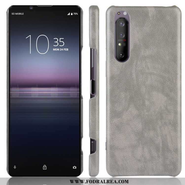 Skal Sony Xperia 1 Ii Trend Litchi Läder, Fodral Sony Xperia 1 Ii Skydd Röd