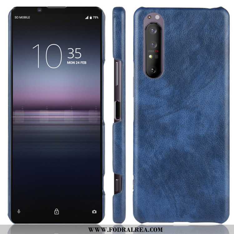 Skal Sony Xperia 1 Ii Trend Litchi Läder, Fodral Sony Xperia 1 Ii Skydd Röd