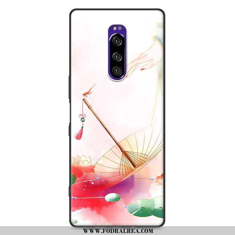 Skal Sony Xperia 1 Silikon Mobil Telefon Kreativa, Fodral Sony Xperia 1 Skydd Vind Rosa