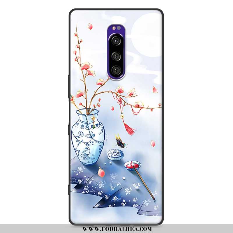 Skal Sony Xperia 1 Silikon Mobil Telefon Kreativa, Fodral Sony Xperia 1 Skydd Vind Rosa