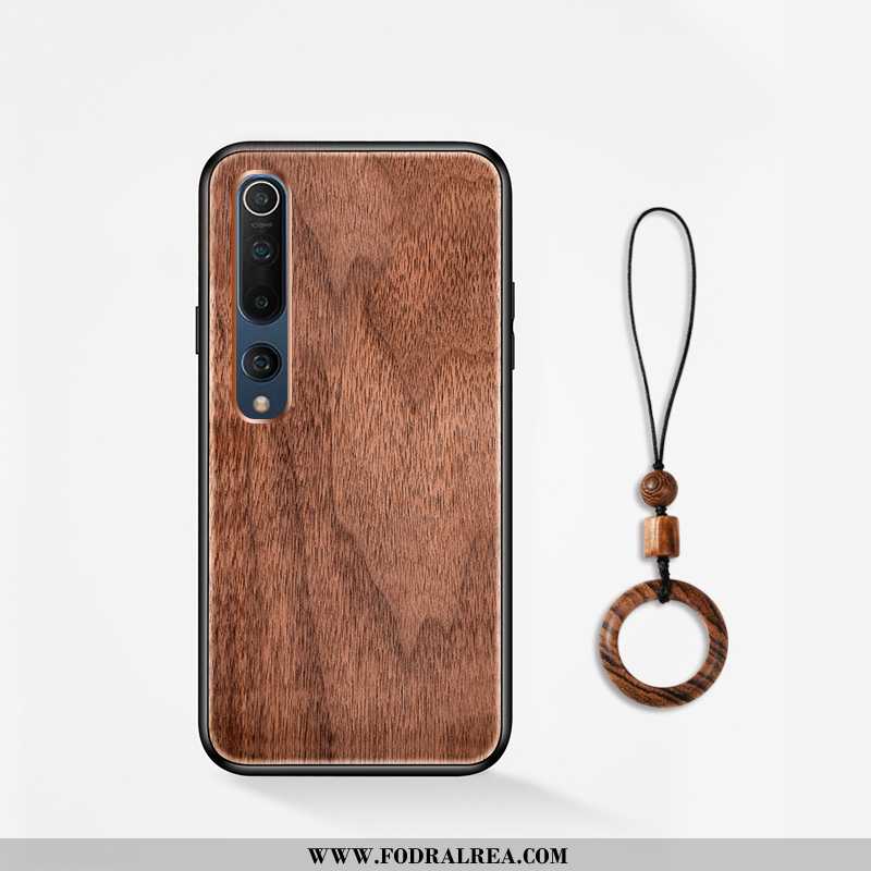 Skal Xiaomi Mi 10 Mönster Nubuck Skal, Fodral Xiaomi Mi 10 Wood Bruna