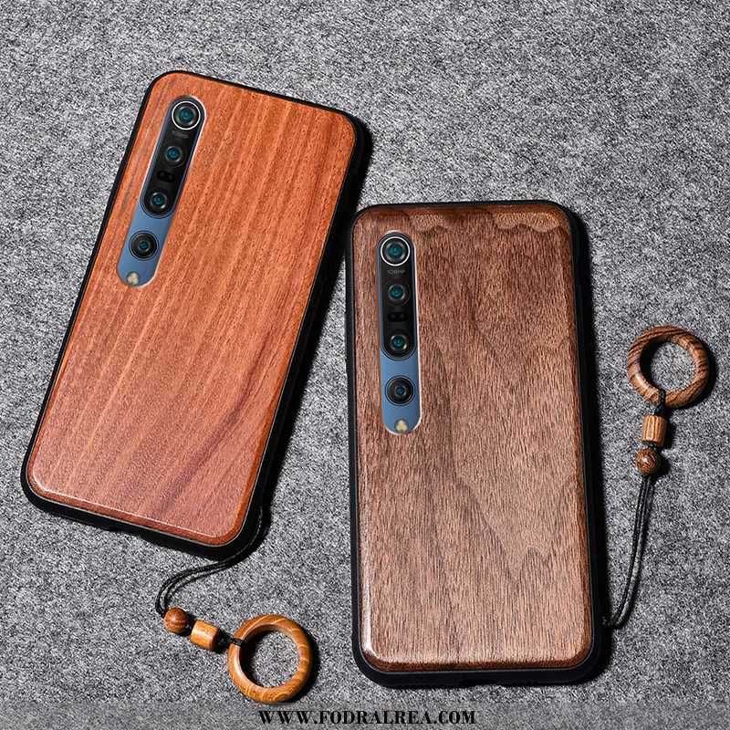 Skal Xiaomi Mi 10 Pro Skydd Hängsmycken Ungdom, Fodral Xiaomi Mi 10 Pro Nubuck Wood Bruna