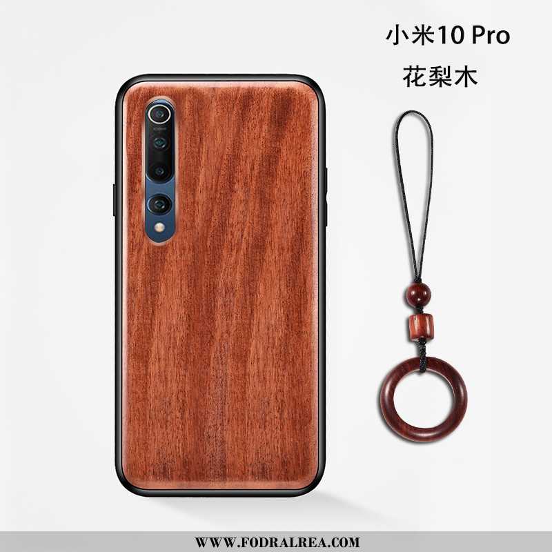 Skal Xiaomi Mi 10 Pro Skydd Hängsmycken Ungdom, Fodral Xiaomi Mi 10 Pro Nubuck Wood Bruna