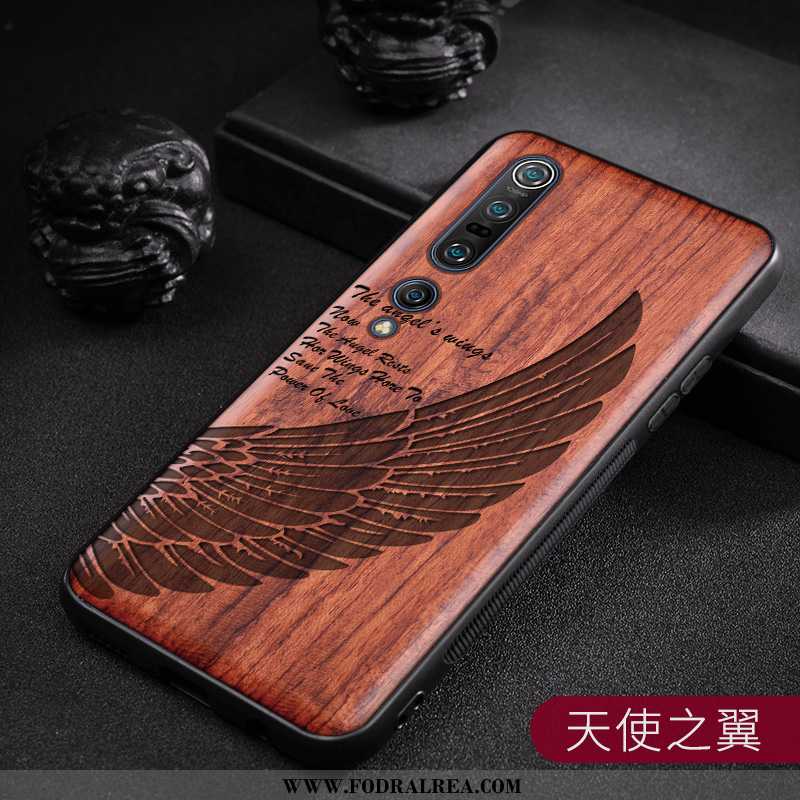 Skal Xiaomi Mi 10 Pro Skydd Hängsmycken Ungdom, Fodral Xiaomi Mi 10 Pro Nubuck Wood Bruna