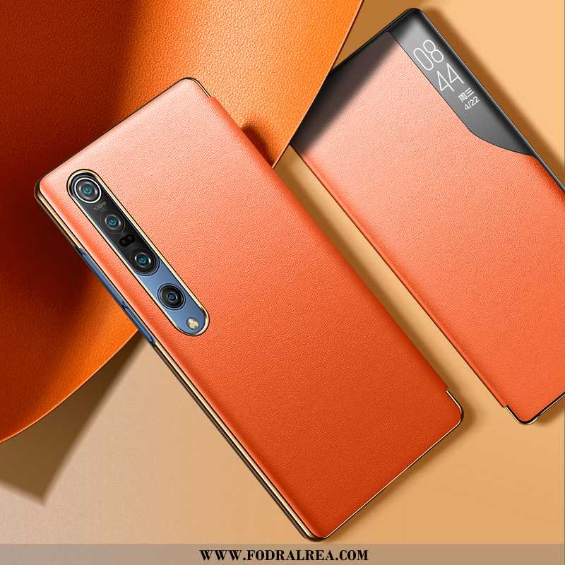 Skal Xiaomi Mi 10 Pro Äkta Läder Purpur Läderfodral, Fodral Xiaomi Mi 10 Pro Trend Täcka Lila