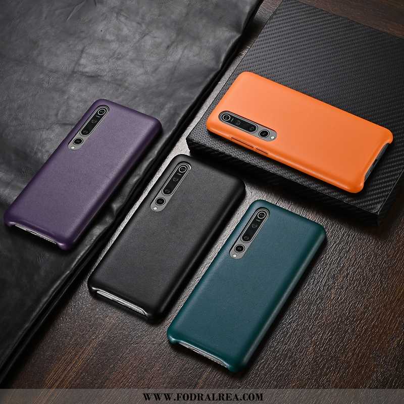 Skal Xiaomi Mi 10 Skydd Mobil Telefon Fodral, Fodral Xiaomi Mi 10 Nubuck Super Orange