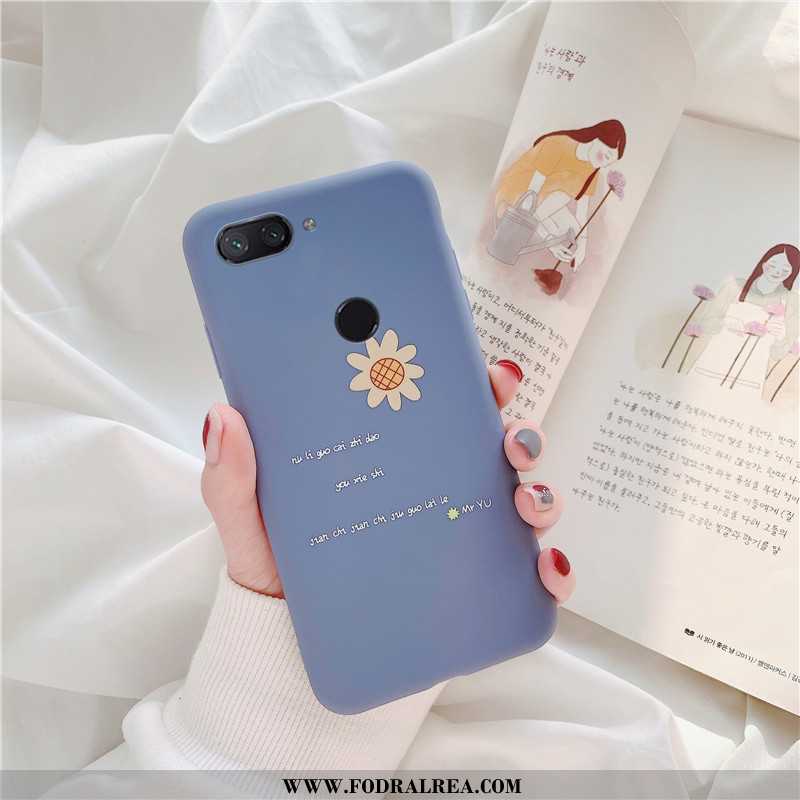 Skal Xiaomi Mi 8 Lite Mjuk Skydd Nubuck, Fodral Xiaomi Mi 8 Lite Silikon Turkos