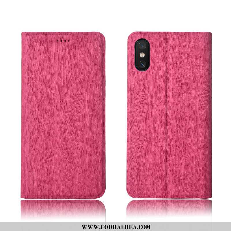 Skal Xiaomi Mi 8 Pro Mjuk Läderfodral Rosa, Fodral Xiaomi Mi 8 Pro Silikon All Inclusive Rosa