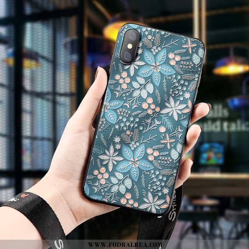 Skal Xiaomi Mi 8 Pro Mjuk Nubuck Lättnad, Fodral Xiaomi Mi 8 Pro Silikon All Inclusive Grön