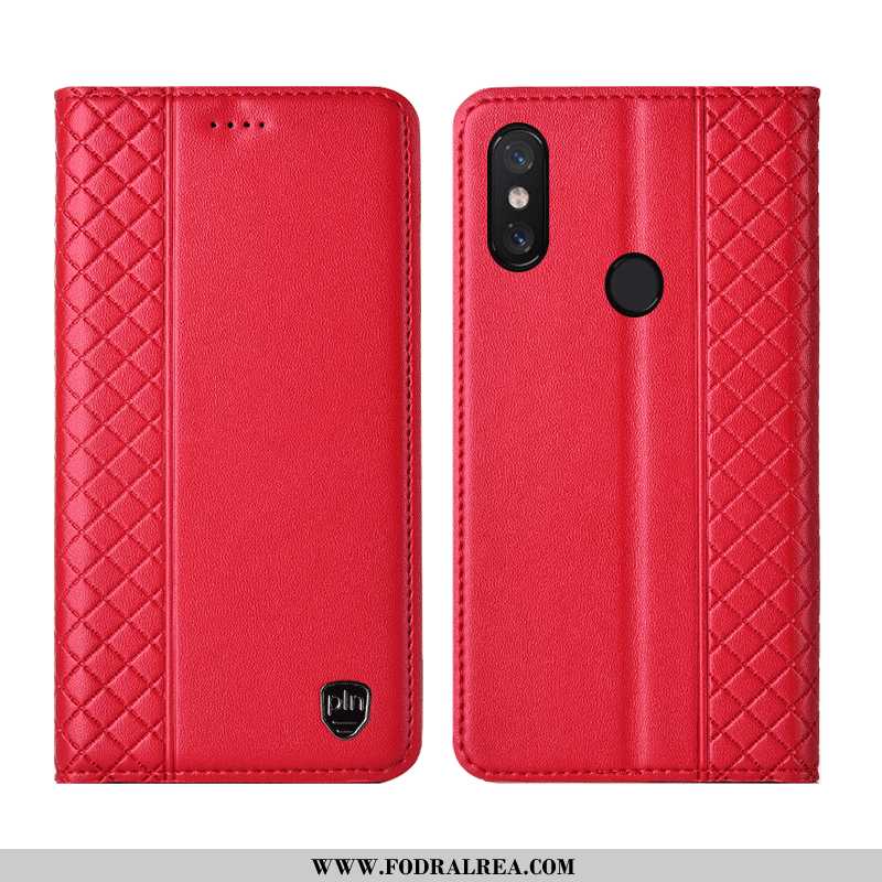 Skal Xiaomi Mi 8 Pro Mönster Liten, Fodral Xiaomi Mi 8 Pro Läderfodral Rutiga Gul