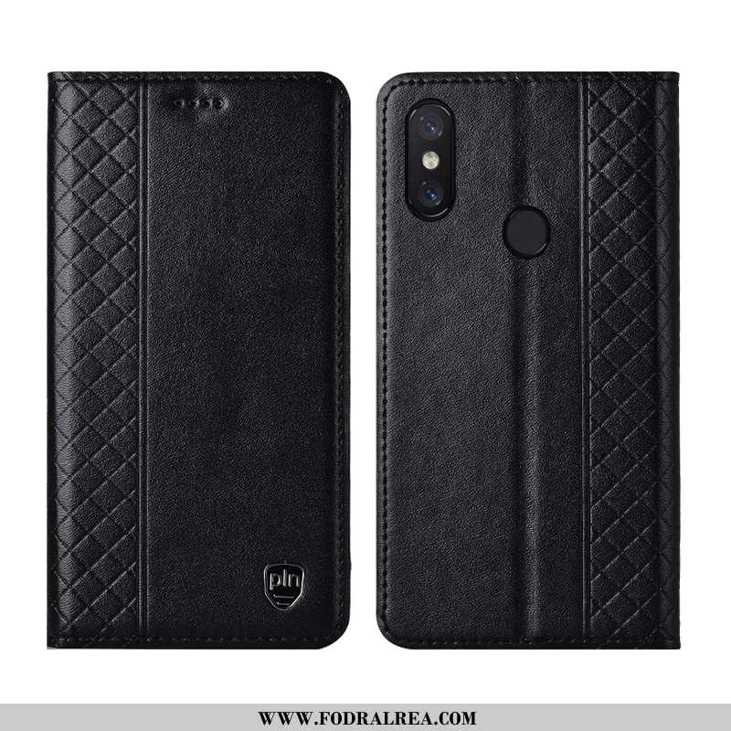 Skal Xiaomi Mi 8 Pro Mönster Liten, Fodral Xiaomi Mi 8 Pro Läderfodral Rutiga Gul