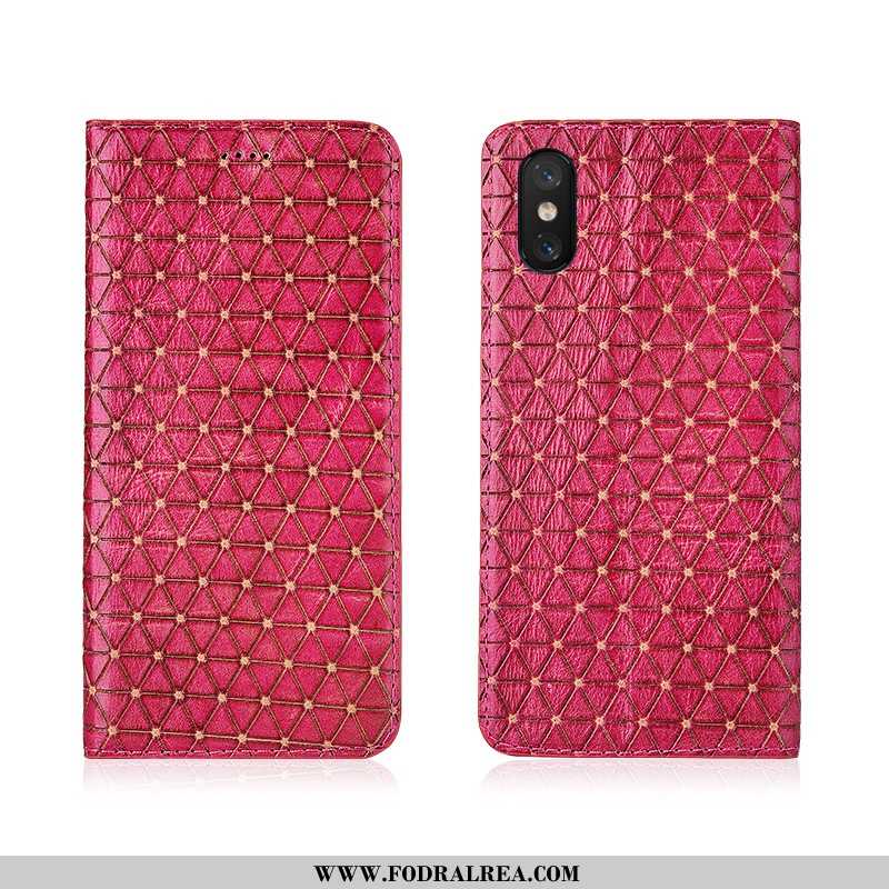 Skal Xiaomi Mi 8 Pro Äkta Läder All Inclusive Ungdom, Fodral Xiaomi Mi 8 Pro Mönster Mjuk Rosa