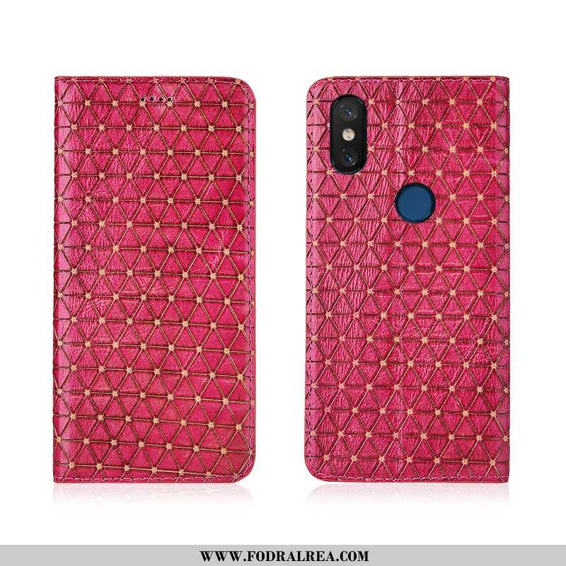 Skal Xiaomi Mi 8 Pro Äkta Läder All Inclusive Ungdom, Fodral Xiaomi Mi 8 Pro Mönster Mjuk Rosa