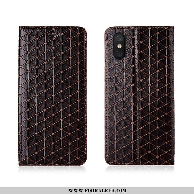 Skal Xiaomi Mi 8 Pro Äkta Läder All Inclusive Ungdom, Fodral Xiaomi Mi 8 Pro Mönster Mjuk Rosa