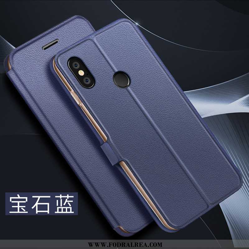 Skal Xiaomi Mi 8 Trend Blå Läderfodral, Fodral Xiaomi Mi 8 Super Mobil Telefon