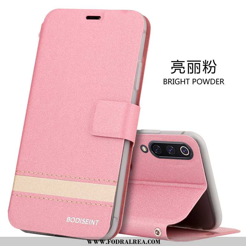 Skal Xiaomi Mi 9 Hängsmycken Rosa Fallskydd, Fodral Xiaomi Mi 9 Mjuk Läderfodral