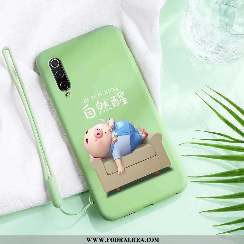 Skal Xiaomi Mi 9 Lite Kreativa Skydd Fallskydd, Fodral Xiaomi Mi 9 Lite Tecknat Silikon Gul