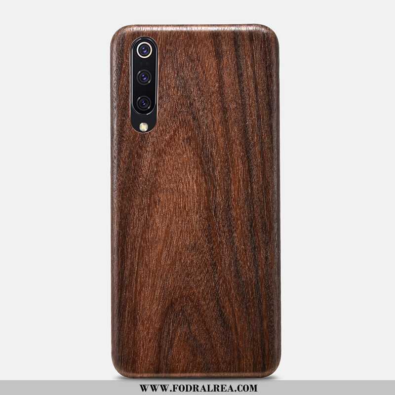 Skal Xiaomi Mi 9 Lite Mönster Ungdom Fodral, Fodral Xiaomi Mi 9 Lite Wood Ring Bruna