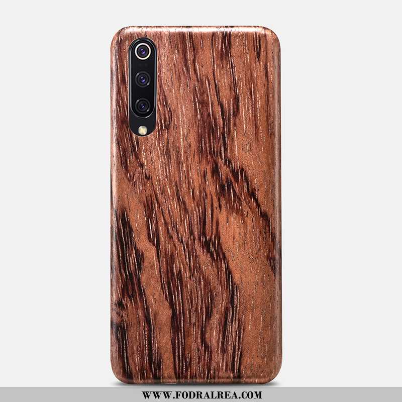 Skal Xiaomi Mi 9 Lite Mönster Ungdom Fodral, Fodral Xiaomi Mi 9 Lite Wood Ring Bruna