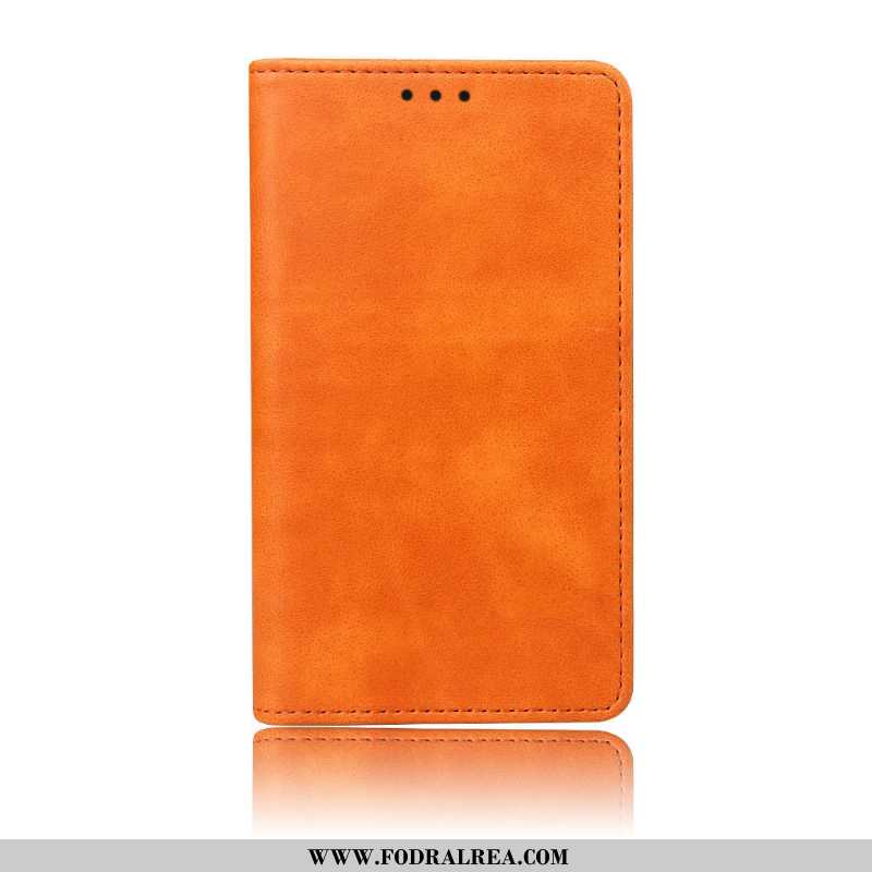 Skal Xiaomi Mi 9 Lite Plånbok Hård Fodral, Fodral Xiaomi Mi 9 Lite Skydd Läderfodral Orange