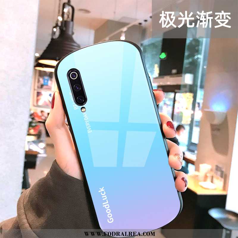 Skal Xiaomi Mi 9 Mode All Inclusive Glas, Fodral Xiaomi Mi 9 Personlighet Mobil Telefon Blå